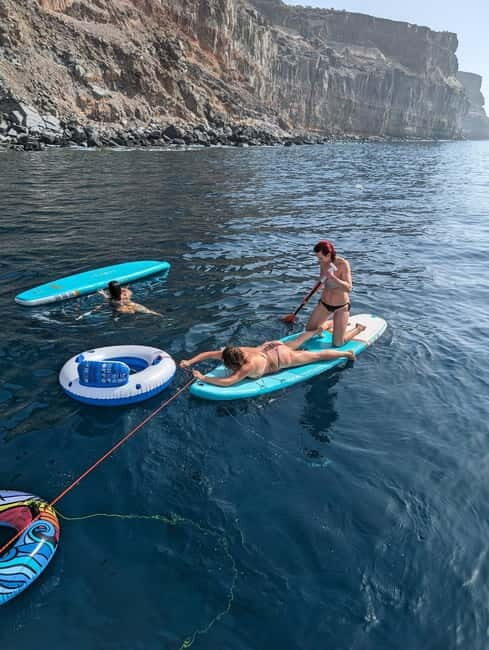 Best Private Yacht in Gran Canaria - On the Water: Playlist, Anchoring, Sunbeds, and Coastline Time