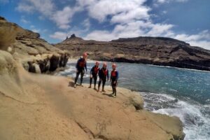 Coastering in Gran Canaria (Aquatic Route in the ocean cliffs) - The route: walking the coast, bridges, via ferrata-style steps, and rock climbing