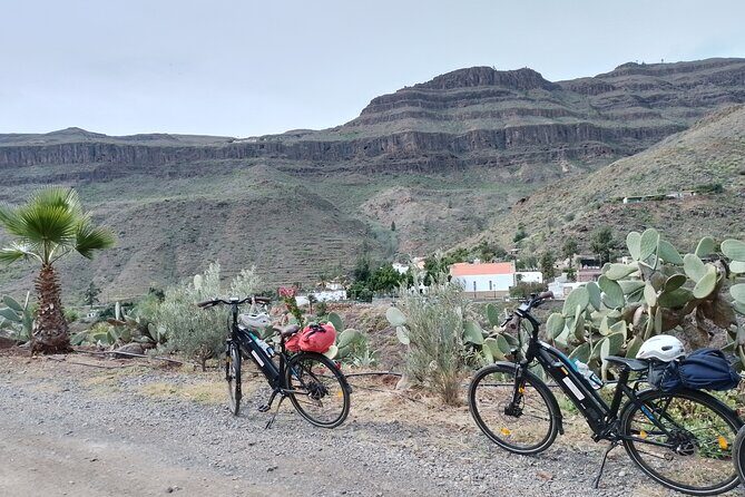 E-Bike Rental 80 km Battery life: Gran Canaria Mountains or Coast - Ayagaures Hábitat Arte: goat farms, mountain village views, and a cave tapas stop
