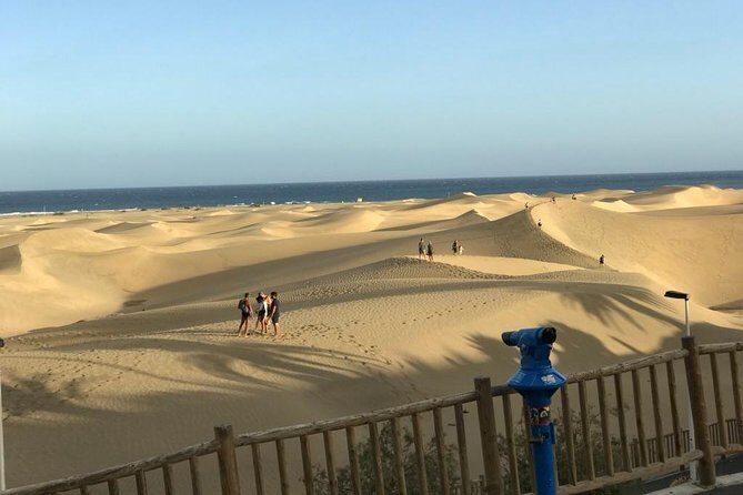 Electric Bike Panoramic South Coast Tour Optional Fishing Tapas - Meloneras: volcanic beach, then the smooth luxury promenade