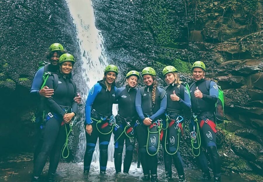 Gran Canaria: Canyoning Trip - Safety setup: wetsuit, helmet, harness, and a guide who stays on task