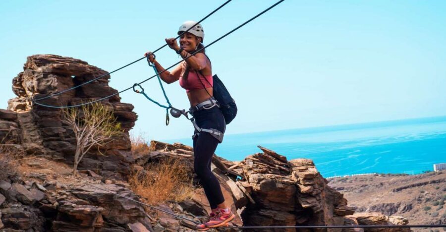 Gran Canaria: Guided Via Ferrata Excursion - Entering the route: Parking Actividad YUKAN and your first safety check