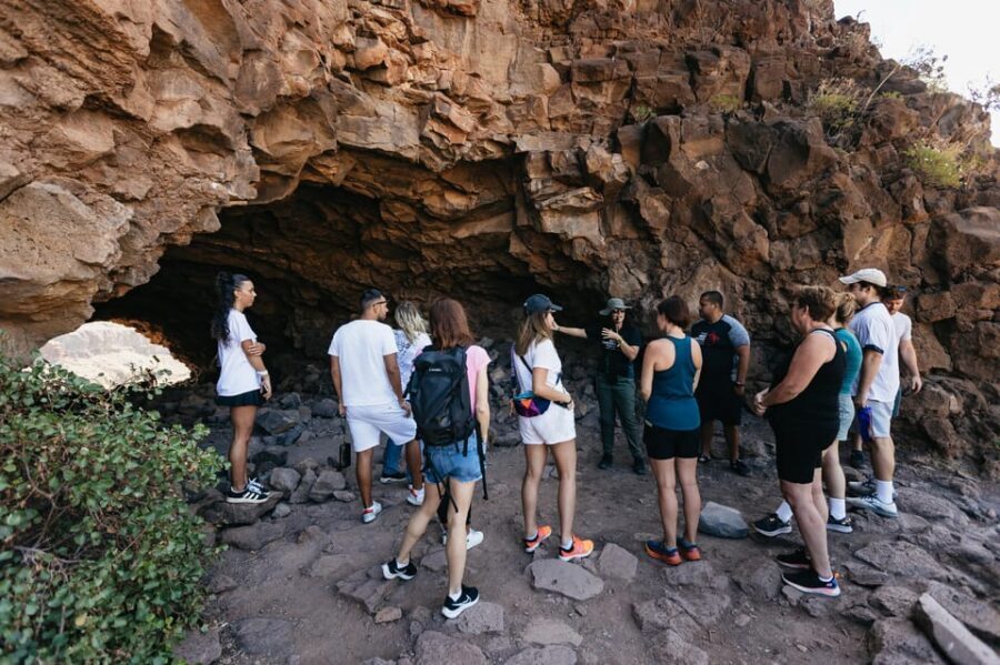 Gran Canaria: The Red Canyon Tour with Local Food Tasting - La Fortaleza de Ansite: Canarii caves and sacred-site context