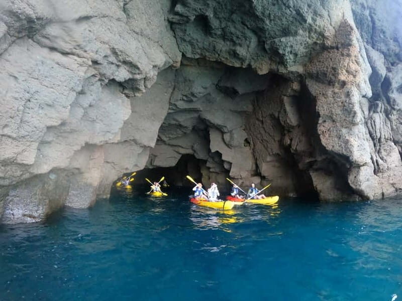 Puerto Mogán: Guided Adventure Kayak Tour in Caves & Snorkel - Key highlights worth planning for